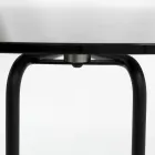 Runt soffbord i glas med 3 Crescent Base Tillverkat i Italien - Arepa Viadurini