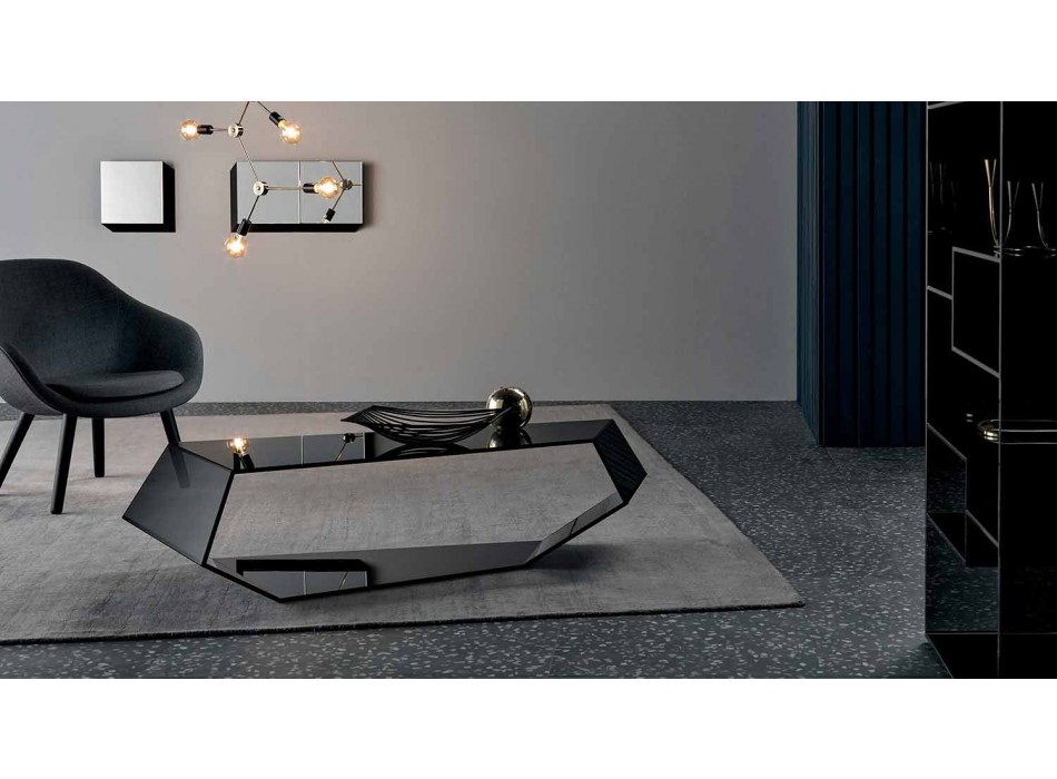 Format soffbord i Extralight eller rökt glas tillverkat i Italien - Neok Viadurini