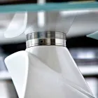 Soffbord med glasskiva med tillverkad i Italien silketryck - Campari Viadurini