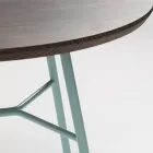 Soffbord med rund skiva i massivt trä Tillverkat i Italien - Makino Viadurini