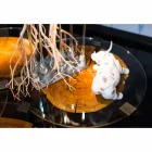 Soffbord i trä och stål med metallben tillverkade i Italien - Damaskus Viadurini