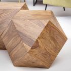 Soffbord i Sheesham Wood Design Polygonal Homemotion - Torrice Viadurini