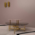 Lyxigt soffbord i svart marmor eller skogsbrunt tillverkat i Italien - Manolo