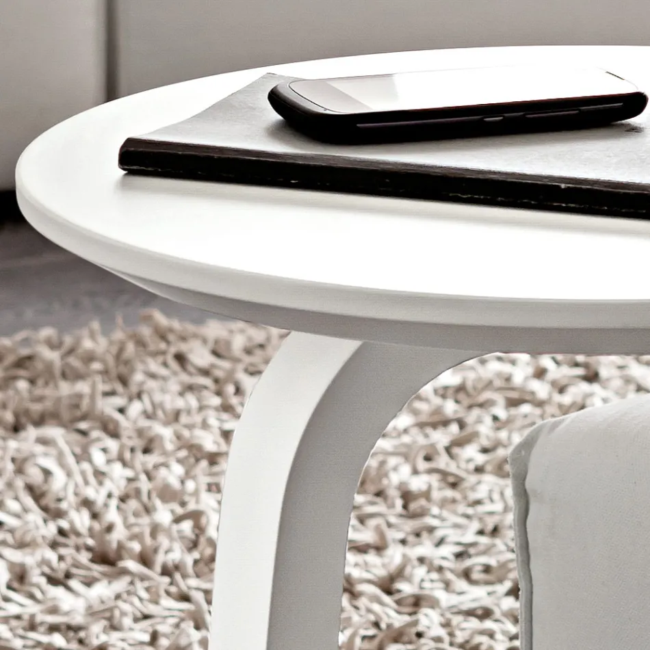 Soffbord i lackad MDF med ram i massivt trä Tillverkad i Italien - Tobiko Viadurini