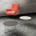 Soffbord i målad metall med Hpl-topp tillverkad i Italien - Numbo Viadurini