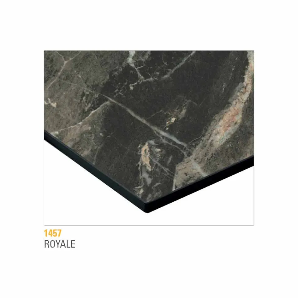 Soffbord i målad metall med Hpl-topp tillverkad i Italien - Numbo Viadurini