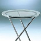 Soffbord i härdat glas med stålbotten tillverkad i Italien - Pegaso Viadurini