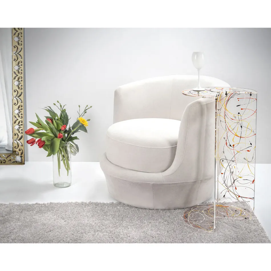 Transparent eller färgat soffbord i plexiglas tillverkat i Italien - Tabli Viadurini