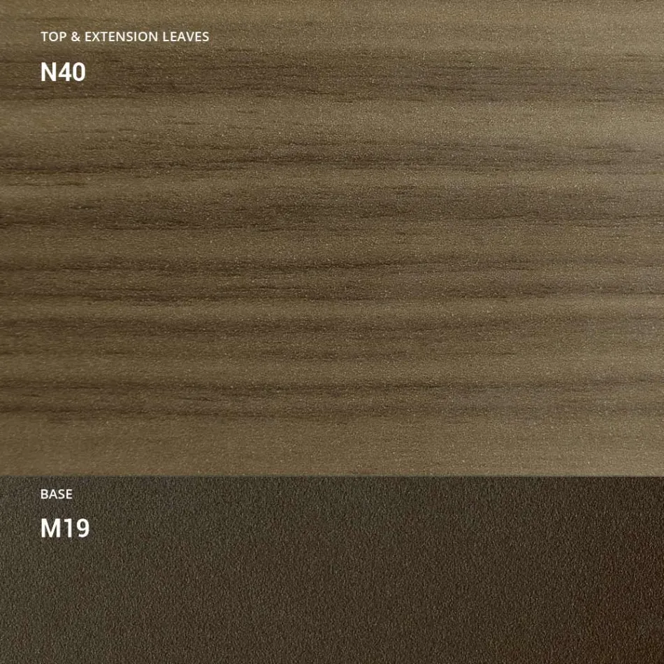 Transformerbart soffbord i metall och trä Tillverkat i Italien - Veneris Viadurini