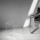 Soffbordspall Kristall Transparent Akryl Minimal Italiensk - Plarco Viadurini