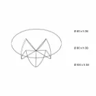 Vardagsrumsbord med transparent glasblomma och syrabas 3 storlekar - Fiorella Viadurini