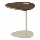 Vardagsrumsbord i metall och träplatta, lyxig design - Yassine Viadurini