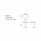 Vardagsrumsbord i metall och träplatta, lyxig design - Yassine Viadurini