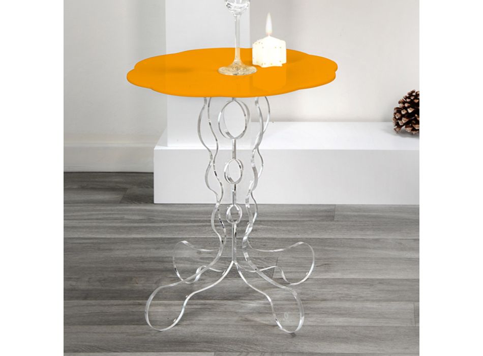 Apelsin Round Table Modern diameter 36 cm Janis, tillverkad i Italien Viadurini