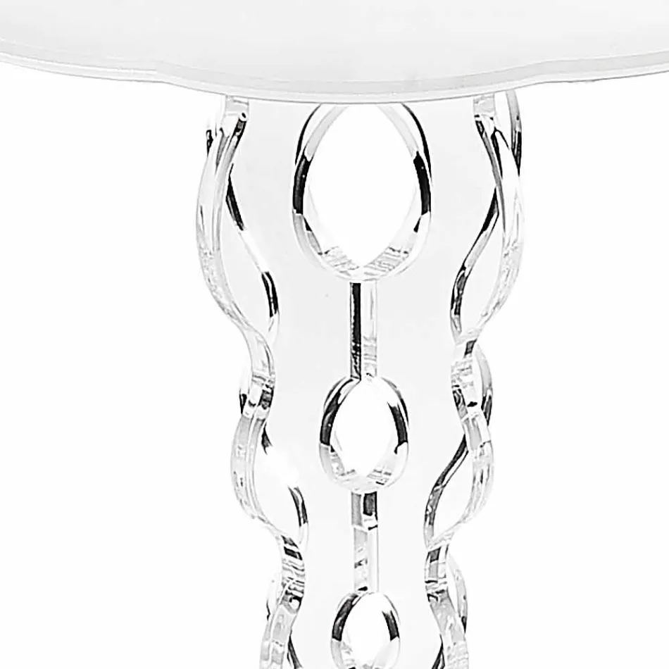 vit rundabords 36cm diameter modern design Janis, tillverkad i Italien Viadurini