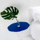 Blå rundabords diameter 50 cm Janis modern design, tillverkad i Italien Viadurini