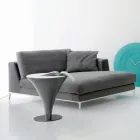 Rund soffbordsbåtsform i metall och etsat glas - ombordstigning Viadurini