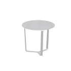 Runt utomhussoffbord i epoxipulverlackerad aluminium - Mitch Viadurini