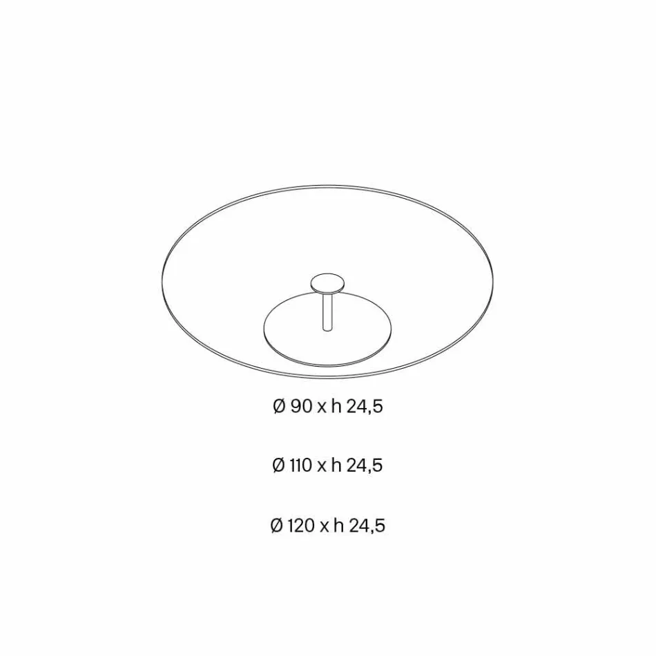 Runt soffbord i extra klart glas - Giovannino Viadurini