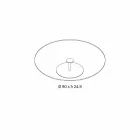 Runt soffbord i extra klart glas - Giovannino Viadurini