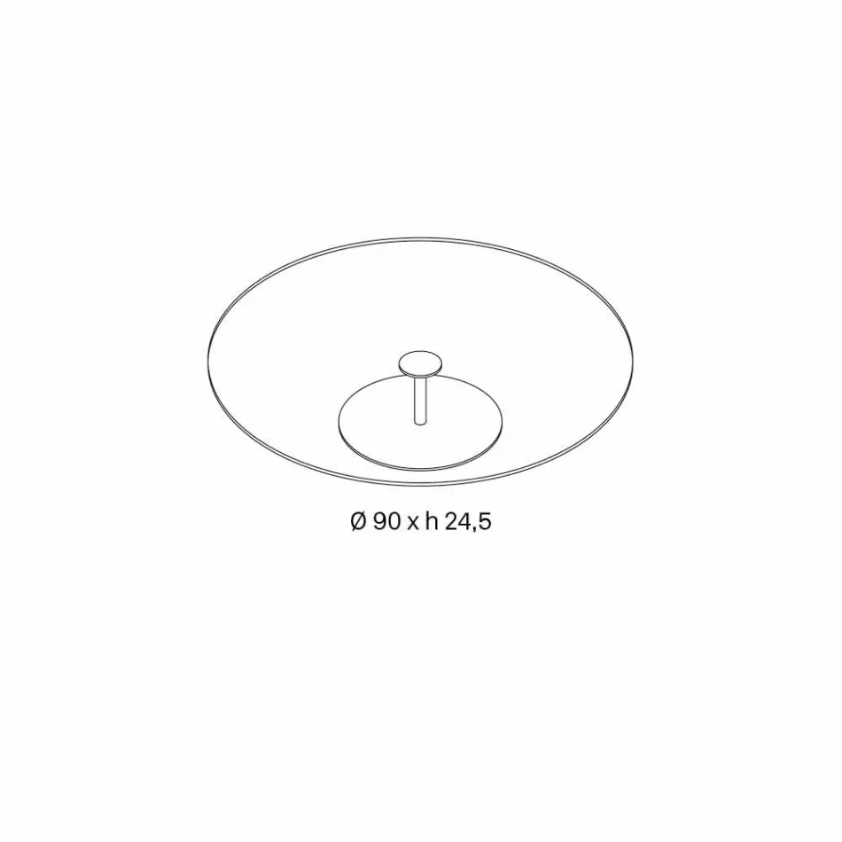 Runt soffbord i extra klart glas - Giovannino Viadurini