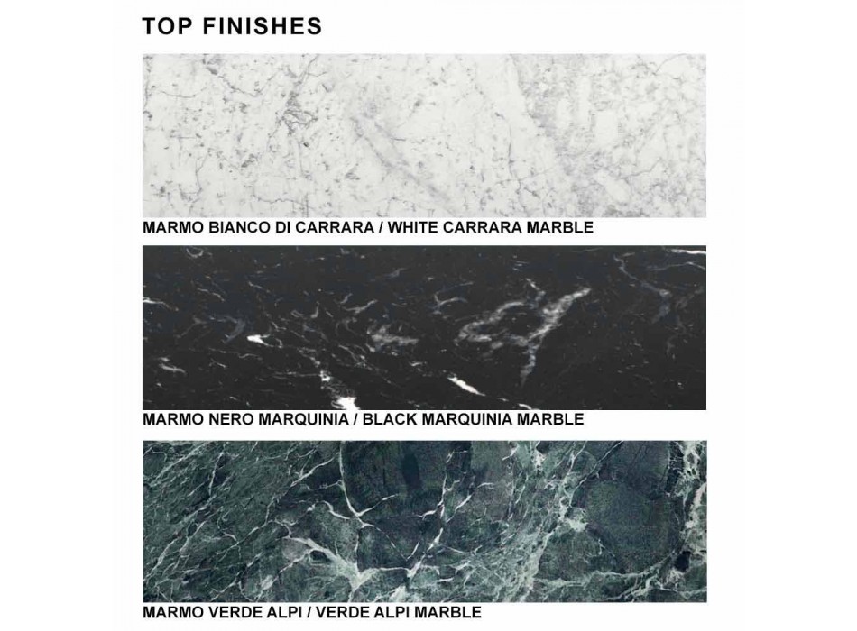 Runt soffbord för vardagsrummet Carrara Marble eller Marquinia Made in Italy – Dollars Viadurini