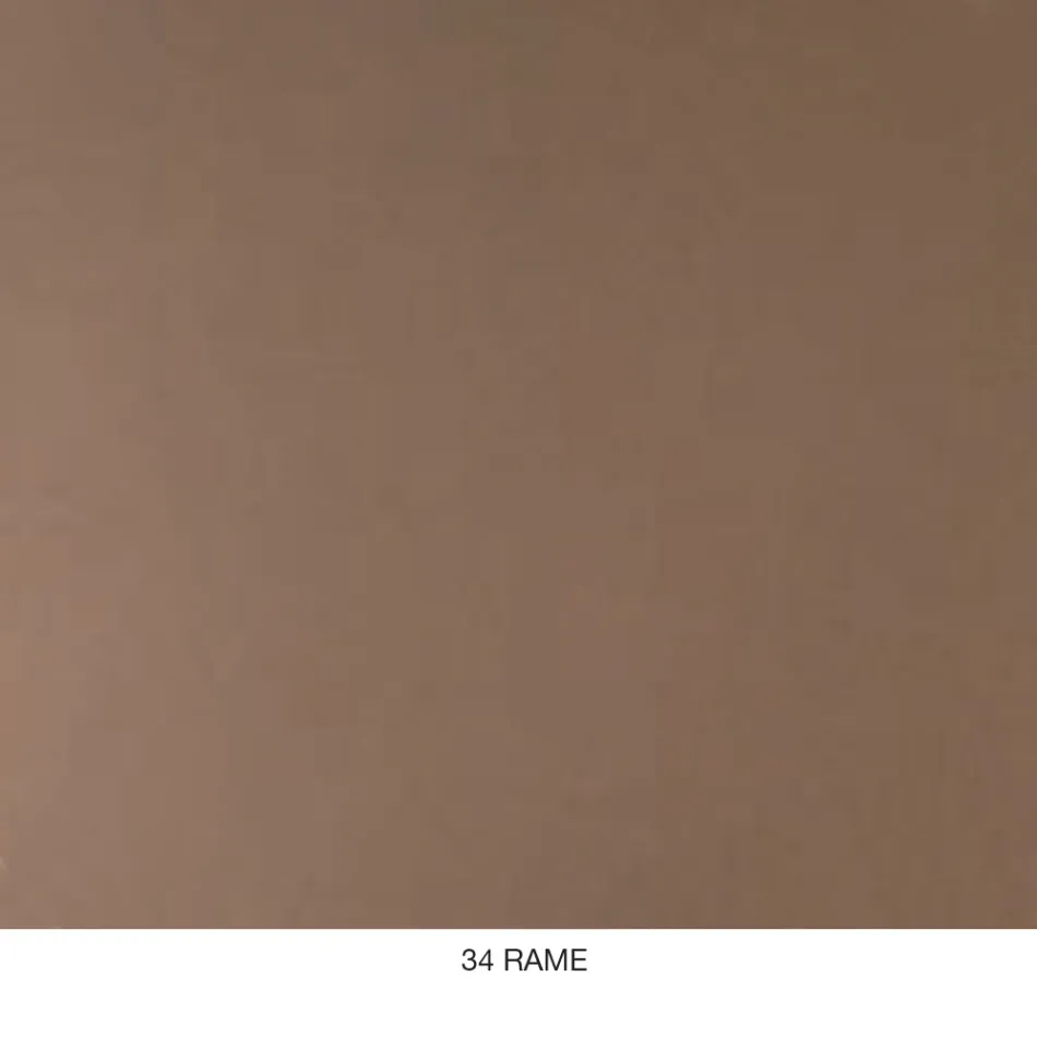 Runt vardagsrumssoffbord i lyxig marmoreffekt metall och glas - Magali Viadurini