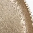 Runt bord i pläterad och antik vintage aluminium Homemotion - Smemo Viadurini