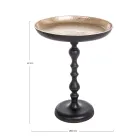 Runt bord i pläterad och antik vintage aluminium Homemotion - Smemo Viadurini