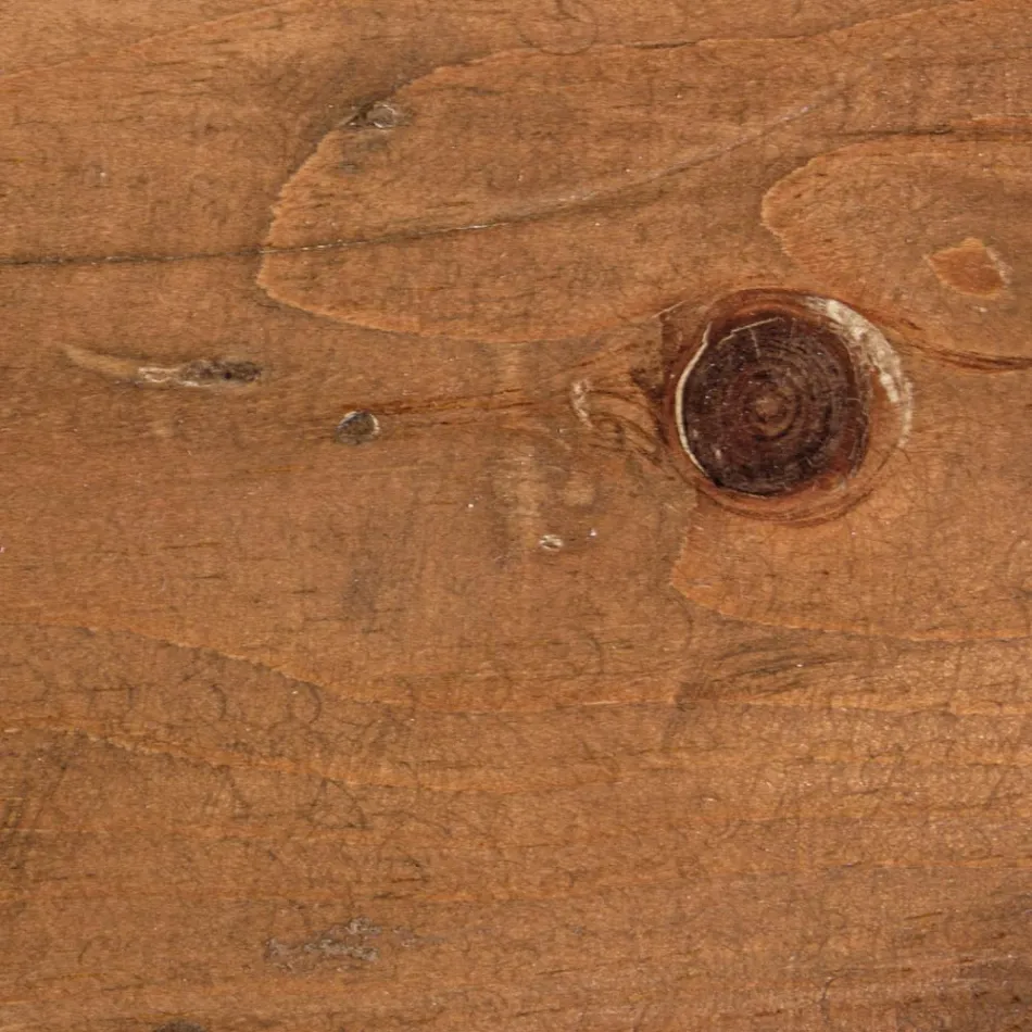 Runt soffbord i återvunnet trä och stål vitt eller grått - Genoveffa Viadurini