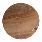 Runt soffbord i återvunnet trä och stål vitt eller grått - Genoveffa Viadurini