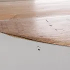 Runt soffbord i återvunnet trä och stål vitt eller grått - Genoveffa Viadurini