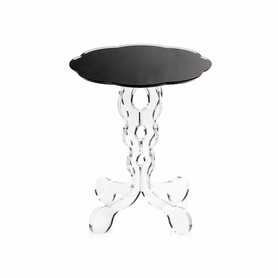 Soffbord runda svarta diameter 36 cm Janis modern design, tillverkad i Italien Viadurini