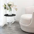 Soffbord runda svarta diameter 36 cm Janis modern design, tillverkad i Italien