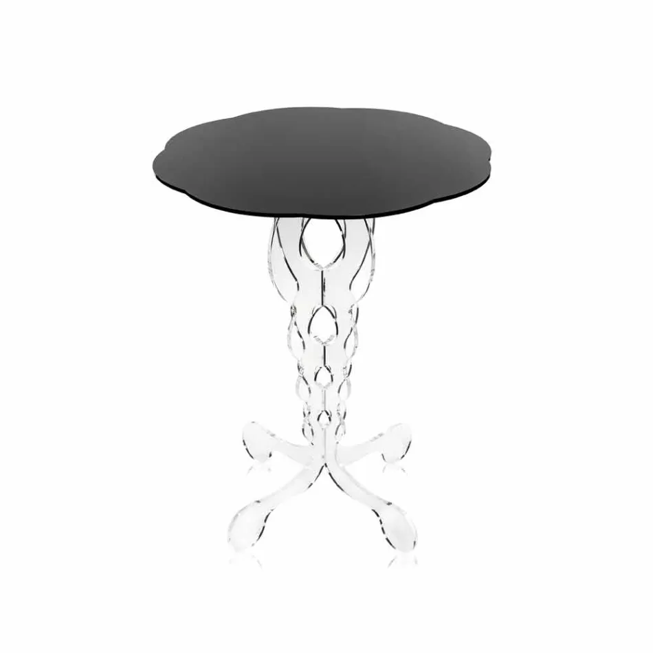 Soffbord runda svarta diameter 50 cm Janis modern design, tillverkad i Italien Viadurini