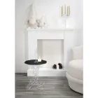 Runt svart soffbord diameter 50 cm Janis modern design, tillverkad i Italien Viadurini