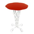 röd rundabords diameter 36 cm Janis modern design, tillverkad i Italien Viadurini