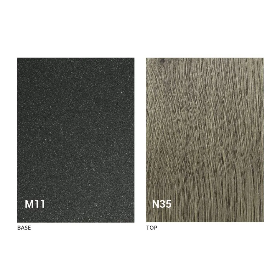 Transformabelt soffbord med träplatta och metallbotten tillverkad i Italien - persika Viadurini