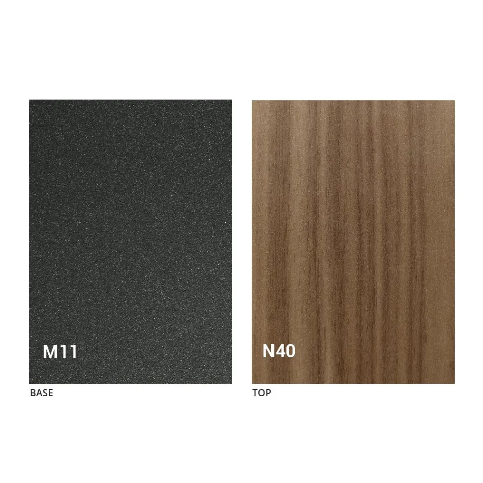 Transformabelt soffbord med träplatta och metallbotten tillverkad i Italien - persika Viadurini