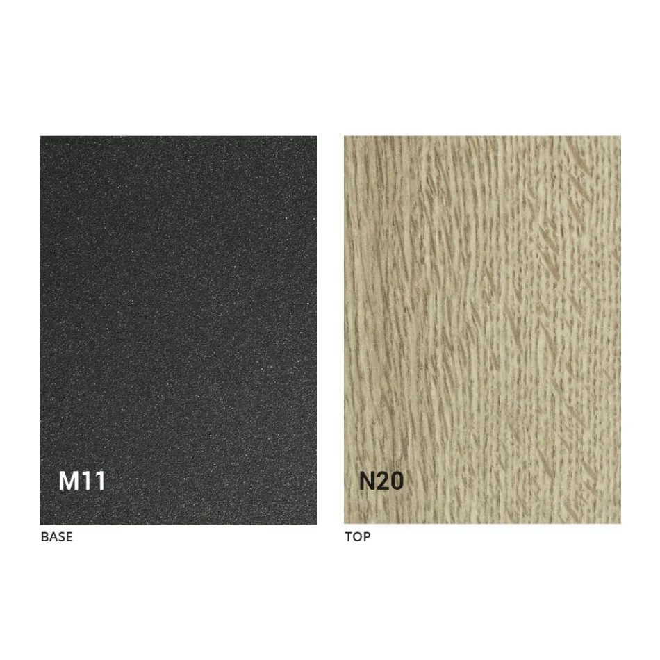 Transformabelt soffbord med träplatta och metallbotten tillverkad i Italien - persika Viadurini