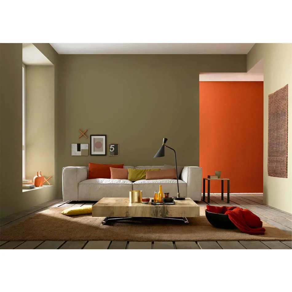 Transformerbart soffbord i trä och svartmetall tillverkat i Italien - Niverio Viadurini