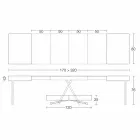 Transformerbart soffbord i trä och svartmetall tillverkat i Italien - Niverio Viadurini