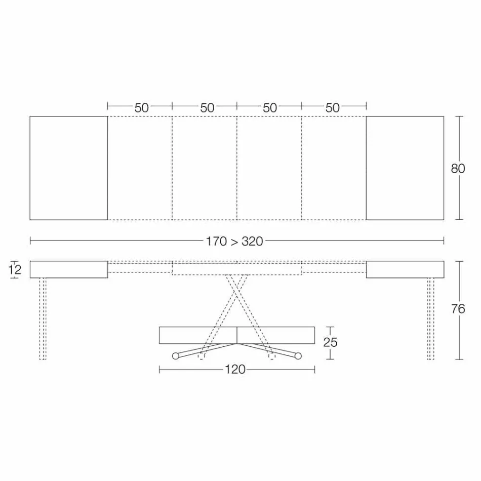 Transformerbart soffbord i trä och svartmetall tillverkat i Italien - Niverio Viadurini