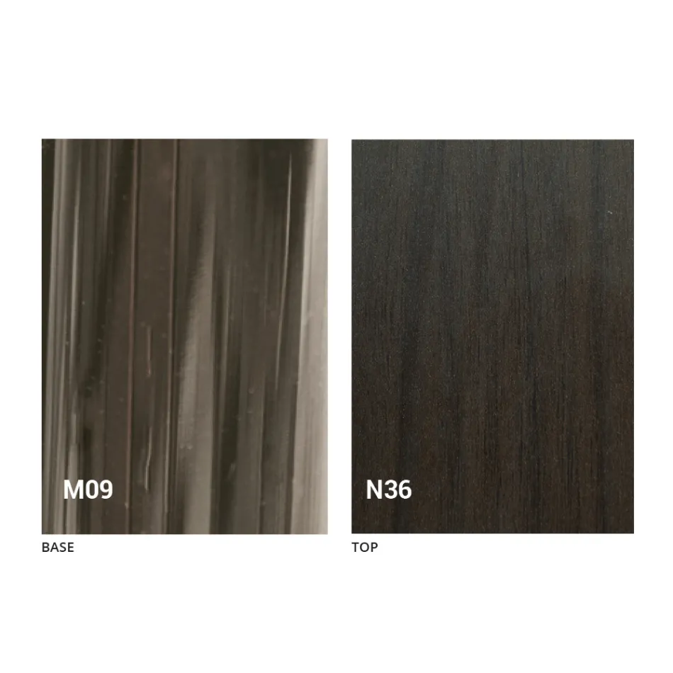 Omvandlande soffbord i trä och svart metall Tillverkad i Italien - Niverio Viadurini