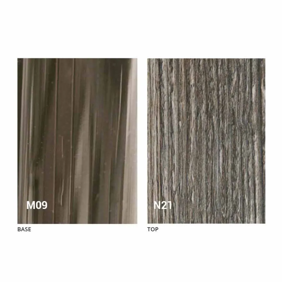 Transformerbart soffbord i trä och svartmetall tillverkat i Italien - Niverio Viadurini