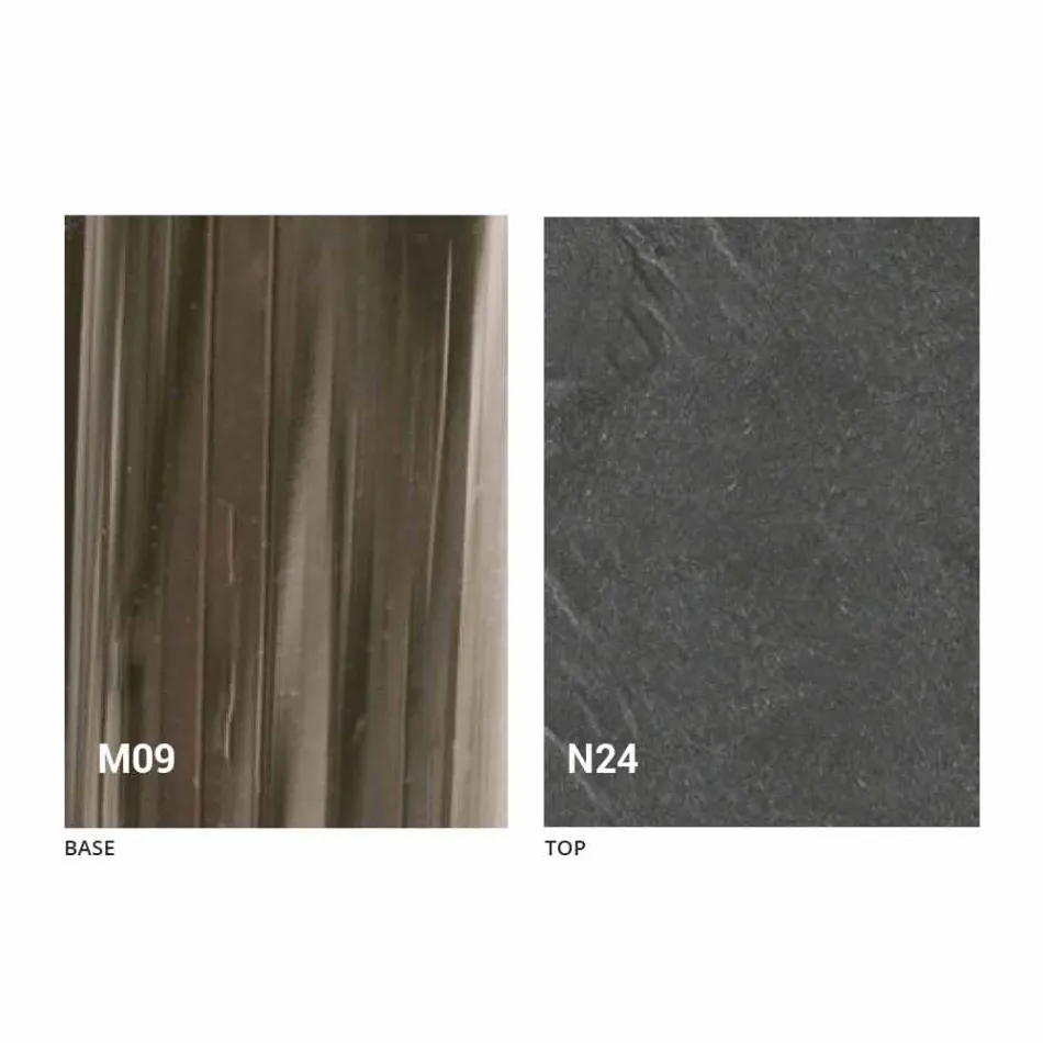 Transformerbart soffbord i trä och svartmetall tillverkat i Italien - Niverio Viadurini