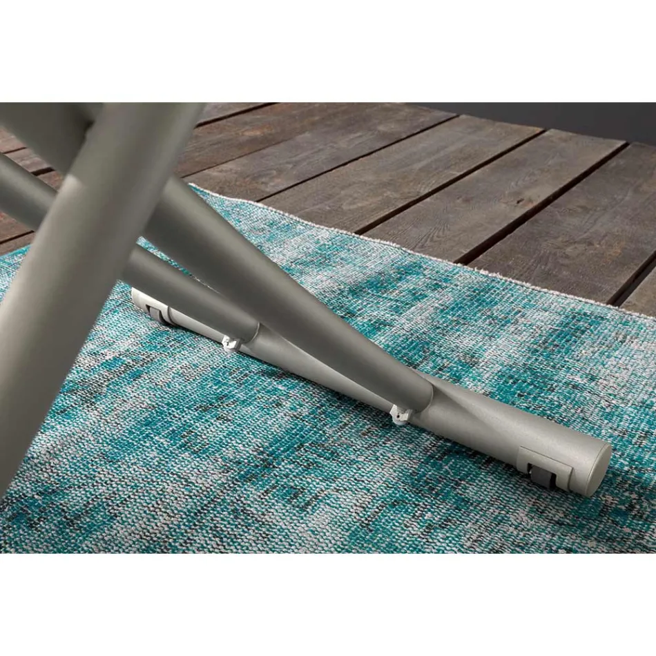 Transformerbart soffbord i metall och keramisk design Tillverkat i Italien - Saturnus Viadurini