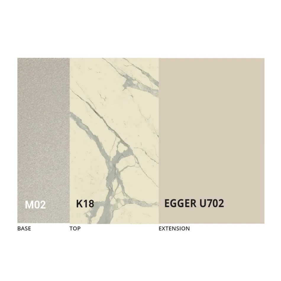 Transformerbart soffbord i metall och keramisk design Tillverkat i Italien - Saturnus Viadurini