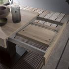 Transformerbart soffbord i trämatbord Tillverkat i Italien - Polar Viadurini