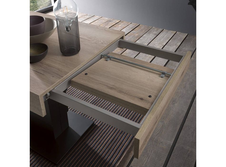 Transformerbart soffbord i trämatbord Tillverkat i Italien - Polar Viadurini